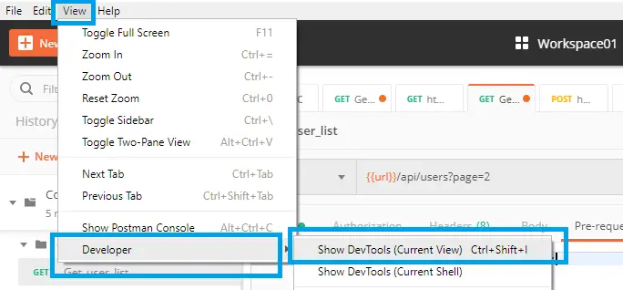 postman-developer-options postman-developer-options