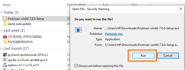 postman-software-run postman-software-run