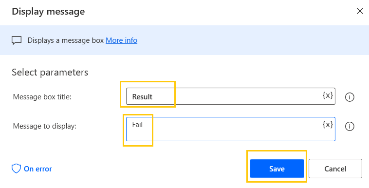 display-fail-marks-action-power-automate-desktop display-fail-marks-action-power-automate-desktop