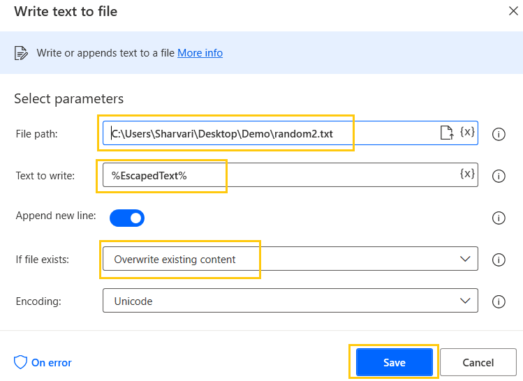 write-text-to-file-escape-text-case-text-actions-power-automate-desktop write-text-to-file-escape-text-case-text-actions-power-automate-desktop