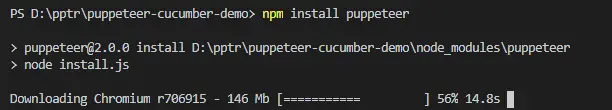 npm-install-puppeteer-cucumber