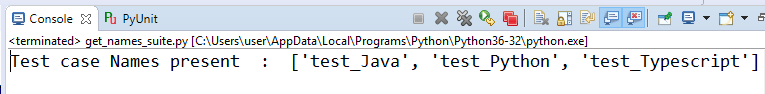 getTestCaseNames-python-unittest-selenium getTestCaseNames-python-unittest-selenium