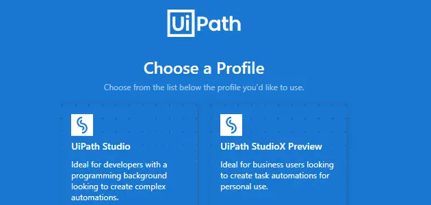 choose-profile-rpa-uipath