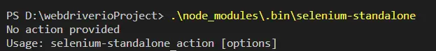 selenium-standalone-install-webdriverio